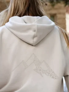 Heavyweight Dust Hoodie with Taupe Mountain