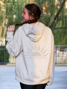 Heavyweight Dust Hoodie with Taupe Sunrise