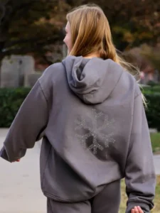 Heavyweight Gray Hoodie Ash Gray Snowflake