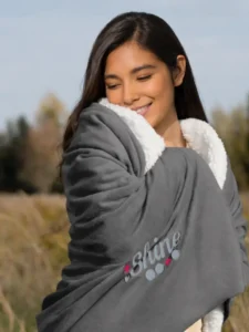 Soft Gray Sherpa Blanket for Cozy Comfort